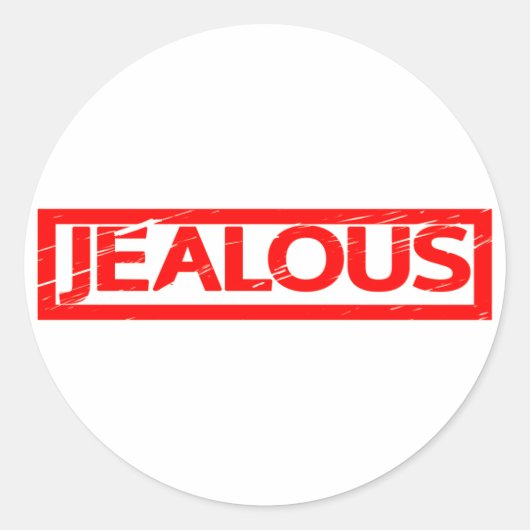 Jealous Stamp Ronde Sticker (Voorkant)