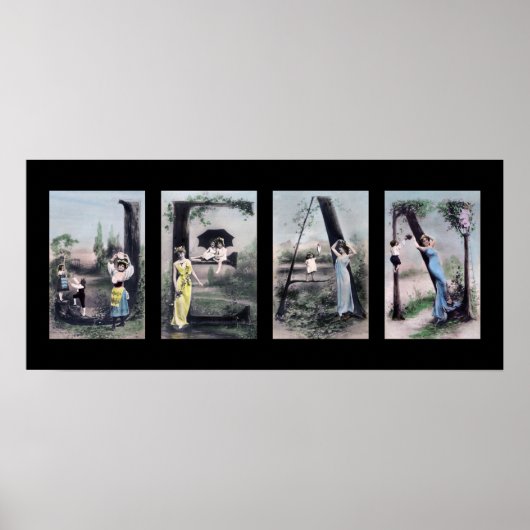 JEAN Alphabet Letter Name Art Poster (Voorkant)