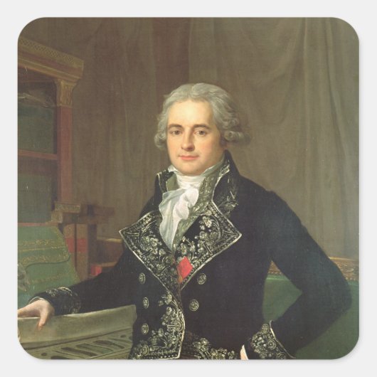 Jean Antoine Chaptal Comte de Chanteloupe Vierkante Sticker (Voorkant)