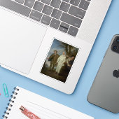 Jean-Antoine Watteau - De Italiaanse komieken Sticker (Laptop met iPhone)