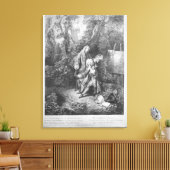 Jean Antoine Watteau en vriend Monsieur Canvas Afdruk (Insitu (Woonkamer))