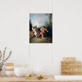 Jean-Antoine Watteau La Surprise Poster (Keuken)