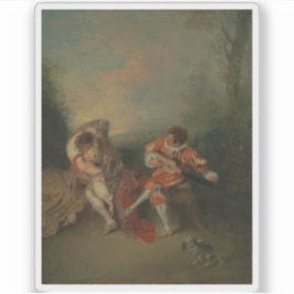Jean-Antoine Watteau - La Surprise Sticker
