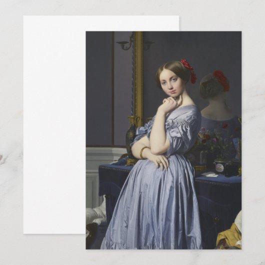 Jean-Auguste-Dominique Ingres - Comtesse d'Hausson Kaart (Voorkant / Achterkant)