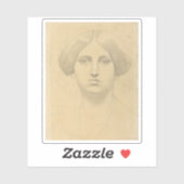 Jean-Auguste-Dominique Ingres - Madame Moitessier Sticker (Vel)