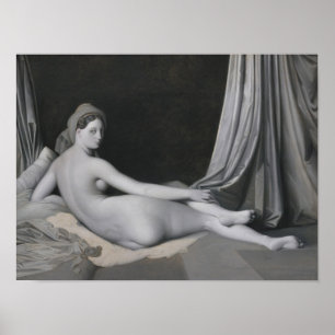 Jean Auguste Dominique Ingres Odalisque in Grisa Poster