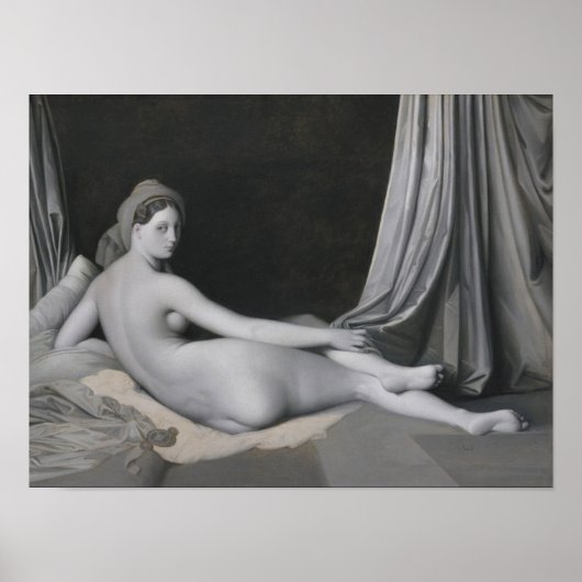 Jean Auguste Dominique Ingres | Odalisque in Grisa Poster (Voorkant)