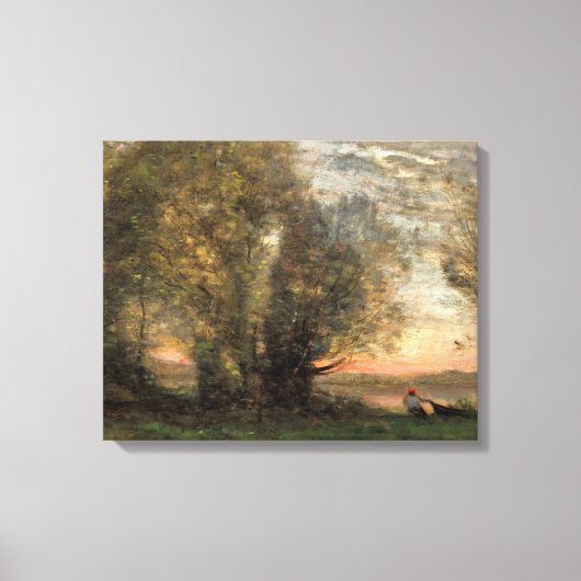 Jean-Baptiste-Camille Corot - De vissers Canvas Afdruk (Voorkant)