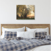 Jean-Baptiste-Camille Corot - De vissers Canvas Afdruk (Insitu (Slaapkamer))