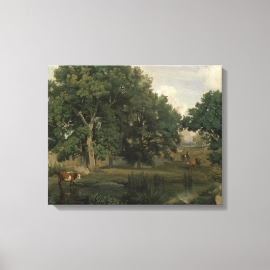 Jean-Baptiste-Camille Corot - Forest Canvas Afdruk (Voorkant)
