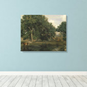 Jean-Baptiste-Camille Corot - Forest Canvas Afdruk (Insitu (Houten vloer))