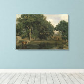 Jean-Baptiste-Camille Corot - Forest Canvas Afdruk (Insitu (Houten vloer))