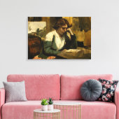 Jean-Baptiste-Camille Corot - Jongerenlezing Canvas Afdruk (Insitu (Woonkamer))