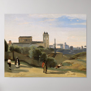 Jean-Baptiste-Camille Corot - Monte Pincio, Rome Poster