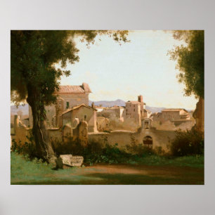 Jean-Baptiste-Camille Corot-Uitzicht uit de Faeröe Poster