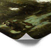 Jean-Baptiste-Camille Corot - Verre rivier Poster (Hoek)