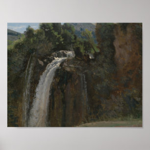 Jean-Baptiste-Camille Corot - Waterval in Terni Poster