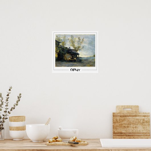 Jean-Baptiste-Camille Corot Zedign Art Poster #10- (Keuken)