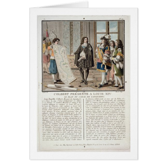 Jean Baptiste Colbert (1619-83) cadeau de kaart (Voorkant)