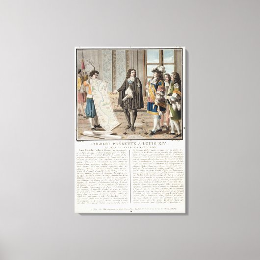 Jean Baptiste Colbert (1619-83) cadeau de kaart Canvas Afdruk (Voorkant)