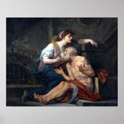 Jean-Baptiste Greuze Cimon en Pero-Roman Charity Poster (Voorkant)
