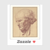 Jean-Baptiste Greuze - Hoofd van een oud Man Sticker (Vel)