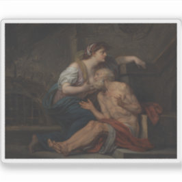 Jean-Baptiste Greuze: Simon en Pero, Romeinse lief Sticker