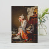 Jean-Baptiste Greuze - The Laundress Kaart (Staand voorkant)