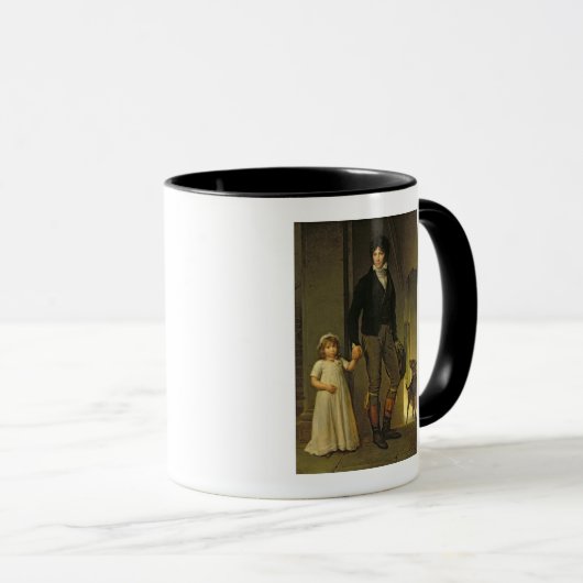 Jean-Baptiste Isabey en zijn dochter Mok (Voorkant rechts)