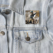 Jean Baptiste Kleber Vierkante Button 5,1 Cm (In situ)