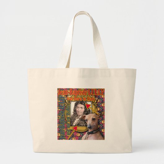 Jean Baptiste Lully tweetalig Grote Tote Bag (Voorkant)
