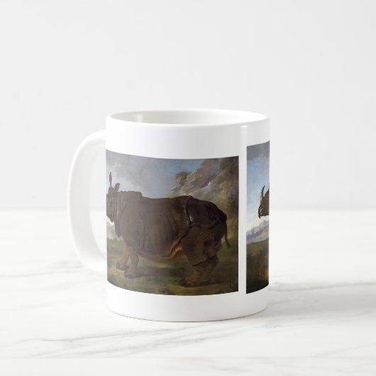 Jean-Baptiste Oudry: Clara de Rhinoceros Koffiemok (Voorkant links)