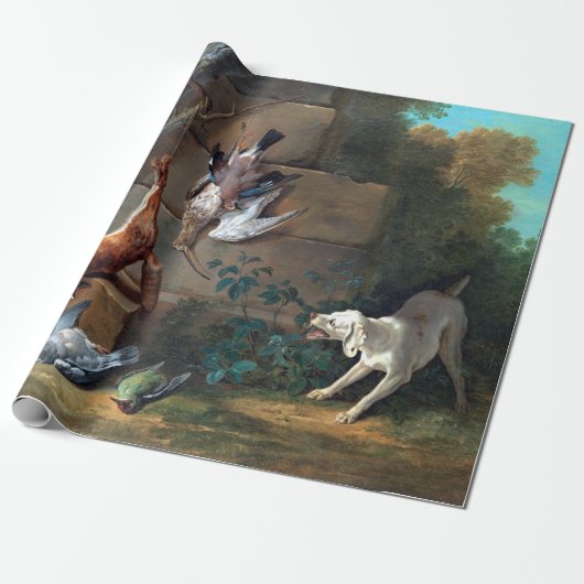 Jean-Baptiste Oudry Dog Guarding Dead Game Cadeaupapier (Uitgerold)