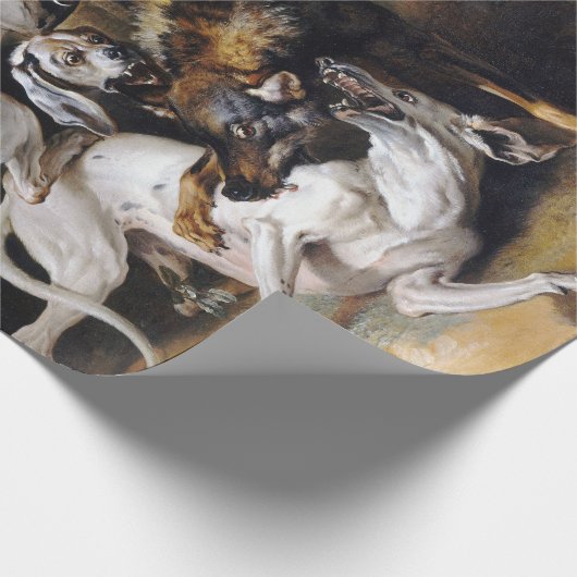 Jean-Baptiste Oudry The Hallali of the Wolf Cadeaupapier (Hoek)