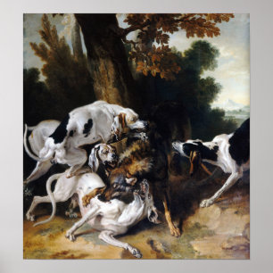 Jean-Baptiste Oudry The Hallali of the Wolf Poster