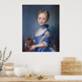 Jean-Baptiste Perronneau: Meisje met Kitten Poster (Keuken)