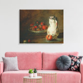 Jean-Baptiste Simeon Chardin - Een kom pruimen Canvas Afdruk (Insitu (Woonkamer))