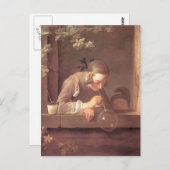 Jean-Baptiste-Simeon Chardin-Soap Bubbles Briefkaart (Voorkant / Achterkant)