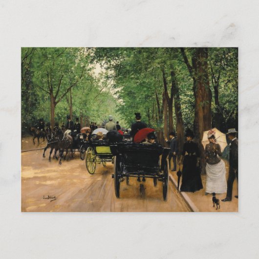 Jean Beraud - Bois De Boulogne Feestdagenkaart (Voorkant)