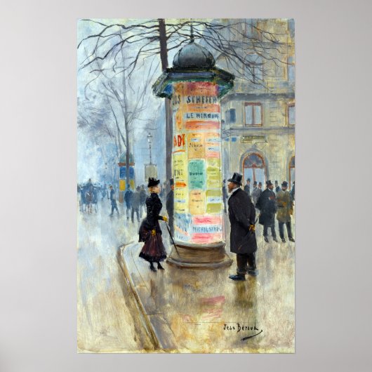 Jean Béraud Parisian Street Scene Poster (Voorkant)