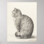 Jean Bernard Sitting Kat Dier Fine Art Artistry Poster (Voorkant)