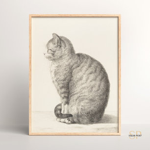Jean Bernard Sitting Kat Dier Fine Art Artistry Poster