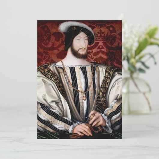 Jean Clouet - Francois I, koning van Frankrijk Bedankkaart (Staand voorkant)