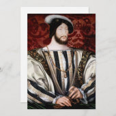 Jean Clouet - Francois I, koning van Frankrijk Bedankkaart (Voorkant / Achterkant)