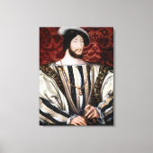 Jean Clouet - Francois I, koning van Frankrijk Canvas Afdruk (Voorkant)