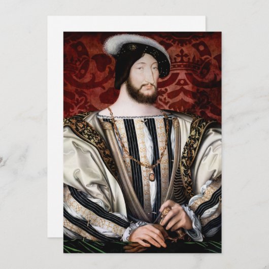 Jean Clouet - Francois I, koning van Frankrijk Kaart (Voorkant / Achterkant)