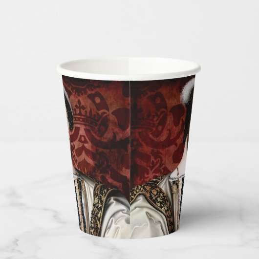 Jean Clouet - Francois I, koning van Frankrijk Papieren Bekers (Links)