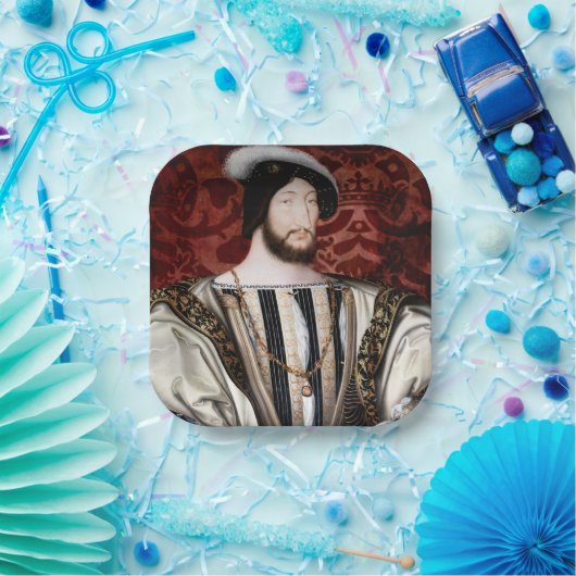 Jean Clouet - Francois I, koning van Frankrijk Papieren Bordje (Feest)
