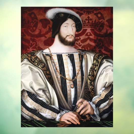 Jean Clouet - Francois I, koning van Frankrijk Raamsticker (Vel 3)