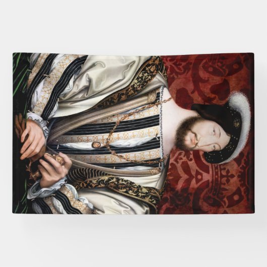 Jean Clouet - Francois I, koning van Frankrijk Spandoek (Horizontaal)
